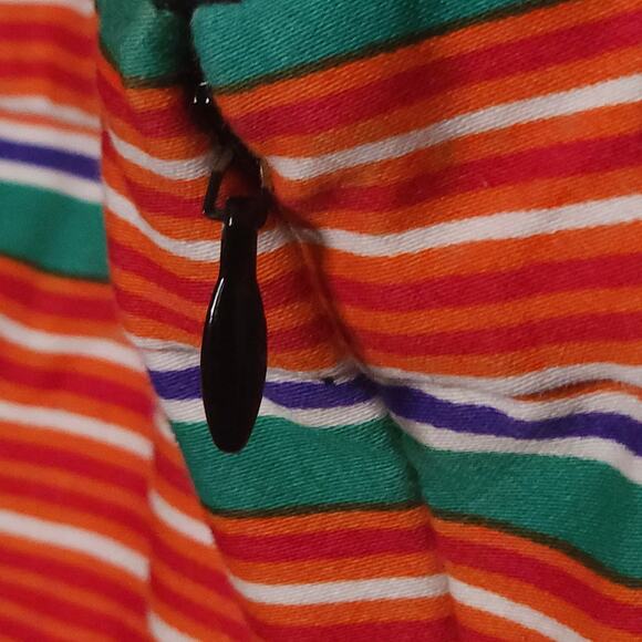 Calvin Klein Cotton Dress size 2 Bright Rainbow Summer Preppy Stripes - Picture 6 of 6